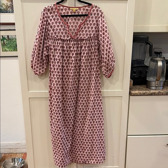 April Cornell Dresses & Skirts - Rare Pink Floral April Cornell Kaftan; Size Small